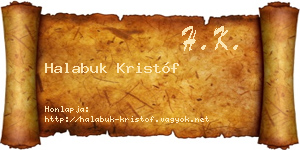 Halabuk Kristóf névjegykártya