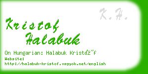 kristof halabuk business card